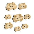 thumbnail image 1 of Unamused and Grumpy Frog Wood Buttons for Crochet Knitting Sewing DIY Craft - Various Sizes (8pcs), 1 of 7