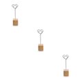 thumbnail image 4 of Soporte para tarjetas de lugar Advancent con clip de metal y Base de madera 11.5 x 3.3 x 3 cm, 4 of 6