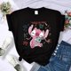 thumbnail image 3 of Camiseta Kawaii stitch para mujer, Tops de verano, camisetas con estampado de corazón de dibujos animados, camiseta de Anime, ropa para mujer, 3 of 5