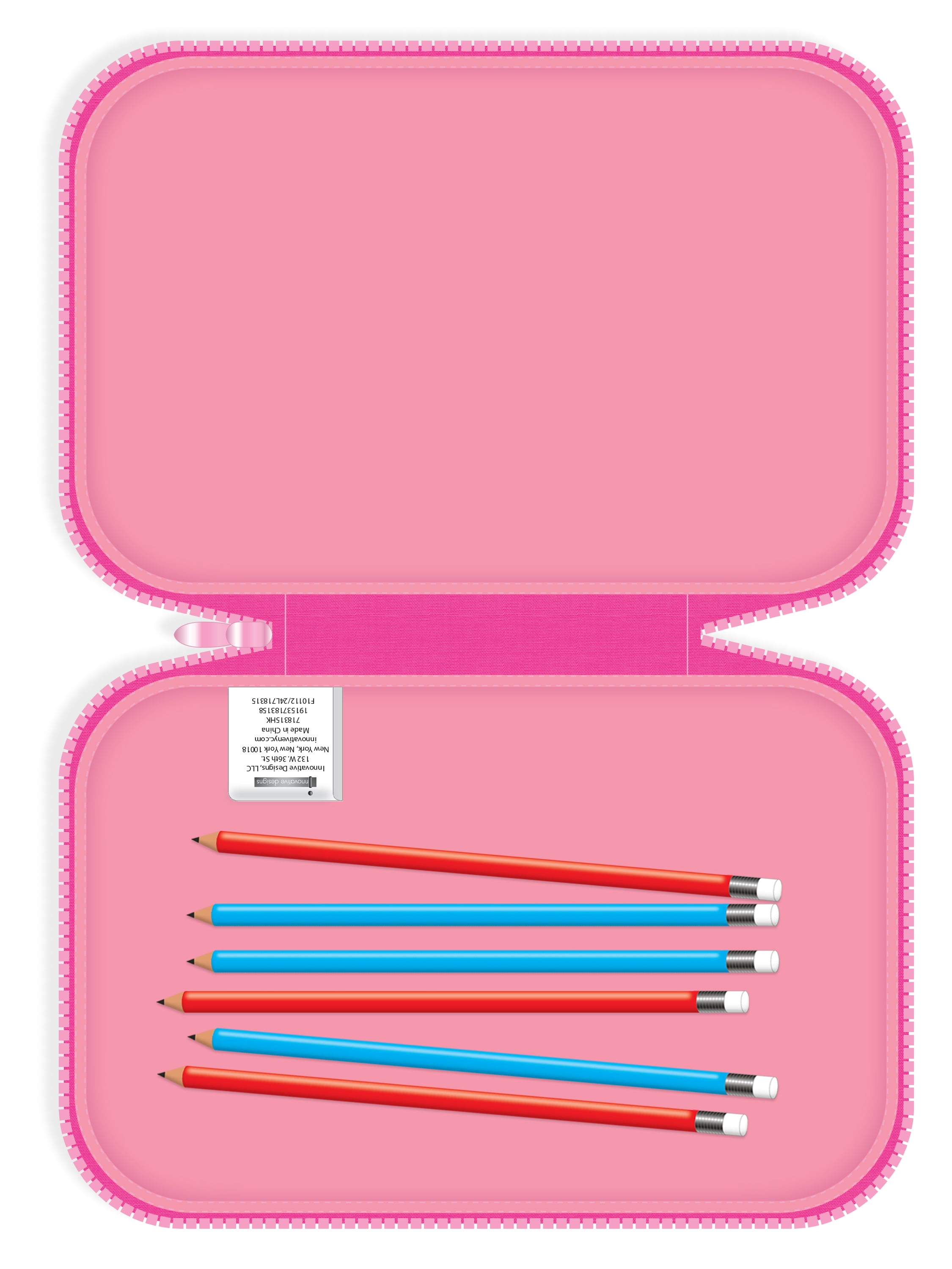 Sanrio Hello Kitty Pink Zipper Pencil Hard Case, 8.75" x 5.25", Elementary School