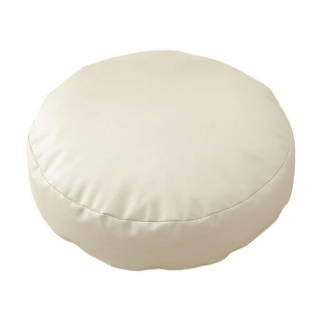 Cojín de piso redondo cojín de tatami cómodo 15.75 pulgadas almohada de almohada de almohada de piso para la ventana de la ventana sala de estar sala beige