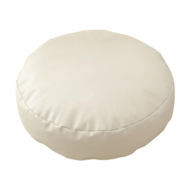 Cojín de suelo redondo Tatami Cojín creativo transpirable suave adorno decorativo Blanco beige
