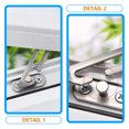thumbnail image 2 of 8 pcs  Window Stopper Window Lock Latch Concealed Window Restrictor Lock, 2 of 6