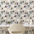 thumbnail image 3 of Ambesonne Dog Peel & Stick Wallpaper for Home, Cartoon Puppy Faces, 13"x72", Multicolor, 3 of 6