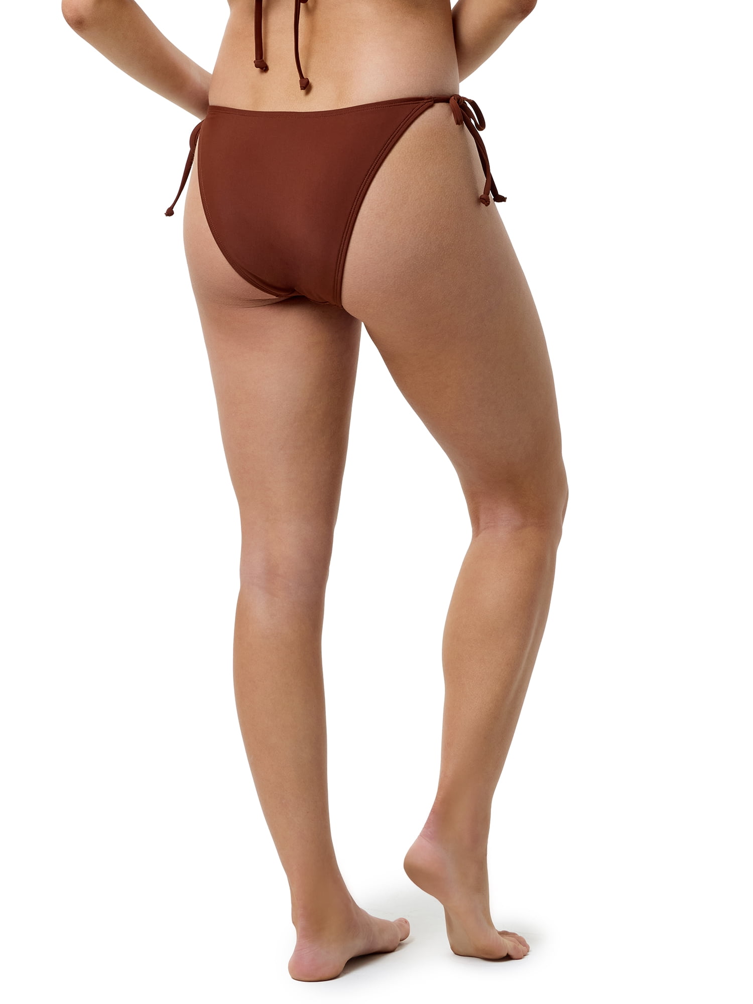 No Boundaries Women's All Natural High Leg String Bottom, Sizes XXS-XXL