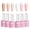 6 Color Set 2, variant on FZANEST Jelly Clear Nude Gel Nail Polish LED UV Gel Soak Off Nail Gel Polish Varnish Nail Art Manicure Pedicure (Clear Gray Nude)