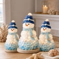 thumbnail image 5 of 3D Sea Glass Art Kit with LED, Coastal Snowman Craft Set, Sea Glass‑Style Pieces & Wooden Base, Lighted Beach‑Themed Holiday Decor Handmade Craft Gift, 5 of 7