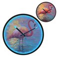 thumbnail image 2 of Indoor 12' Voice-Activated Luminous Decoration Wall Clock With LED Night Light Flamingo, 2 of 8