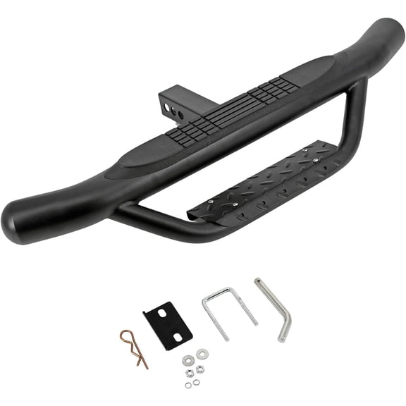 Cobra-Tek CBK-HS-007-BK Black Premium Drop Down Hitch Step Bumper Step 36"
