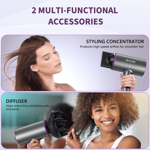 NEXPURE Ionic Hair Dryer, 2000W Upgrade Blow Dryer w/ Diffuser