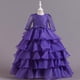 thumbnail image 1 of Vestido de fiesta de Navidad para niñas Vestido de ponchia de encaje grande para niñas Vestido de actuación para anfitriona de niña de las flores, 1 of 5