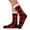 Red Black, variant on Womens Slipper Socks Fuzzy Fluffy Cabin Cozy Winter Thick Warm Comfy Fleece Soft Grips Christmas Socks