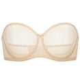 thumbnail image 1 of Sostén DOBREVA Strapless de Malla Transparente con Aros Beige 32D, 1 of 6