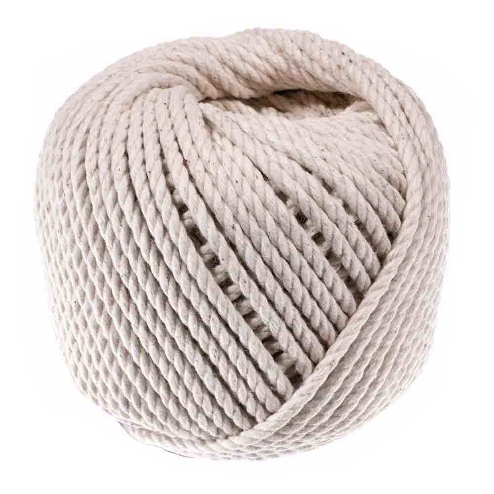 2.5 MM x 300 Feet 3 Strand Cable Cotton Twine Chalk Line Seine Twine Hold Knots Securely - Mason Line 