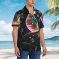 thumbnail image 3 of Sikiie Bird5 Print Men's Hawaiian Shirt, Summer Beach Button Pocket Short Sleeve T-Shirt,XX-Large, 3 of 7