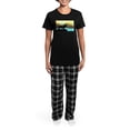 thumbnail image 4 of CafePress - Basset Hound By The Sea Wide Pajamas - Women's Short Sleeve Print T-Shirt and Pants Dark Cotton Pajama Set, 4 of 7