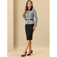 thumbnail image 3 of INSPIRE CHIC Manteau Caban d'Hiver pour Femme Élégant à Col Rabattu Contrastant avec Poches, Simple Boutonnage, Gris Pâle, TP, 3 of 6