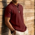 thumbnail image 2 of ZUKMRJPC Mens Short Sleeve Linen Shirts Solid Color Casual Summer T-Shirts Loose Fit Comfy Lightweight Vacation Beach Pullover Shirts, 2 of 7