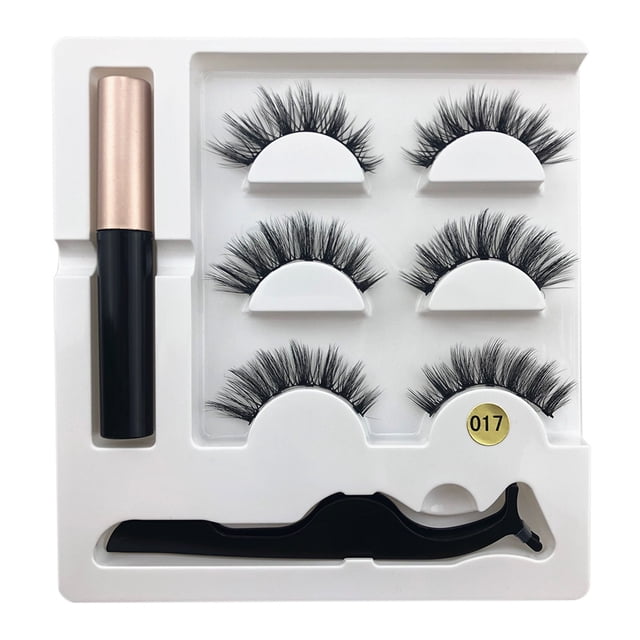Juego de pestañas postizas magnéticas con aplicador de pestañas Mascara 3D Black Labymos pestañas postizas
