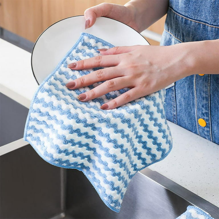Kitchen Dish Towels, 10 Inch x 10 Inch Bulk Cotton Kitchen Towels and  Dishcloths Set, 20Pack Dish Cloths for Washing Dishes Dish Rags for Drying
