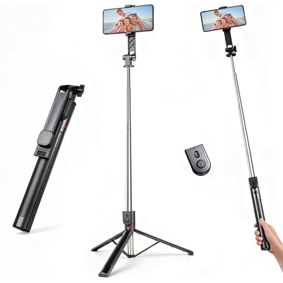 71" Phone Tripod Selfie Stick for iPhone and Android Phone, Cell Phone Tripod Stand with Wireless Remote Control