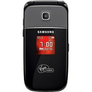 Angle View: Virgin Mobile Samsung Mantra Prepaid Cell Phone with Bluetooth and Camera, VMM340SMKIT290