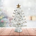 thumbnail image 2 of Elegant Glass Festive Holiday Tree for Desktop Tabletop Seasonal Celebration Decorations, 2 of 5