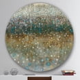 thumbnail image 3 of Designart 'Brown Rain' Geometric Metal Circle Wall Art, 3 of 3
