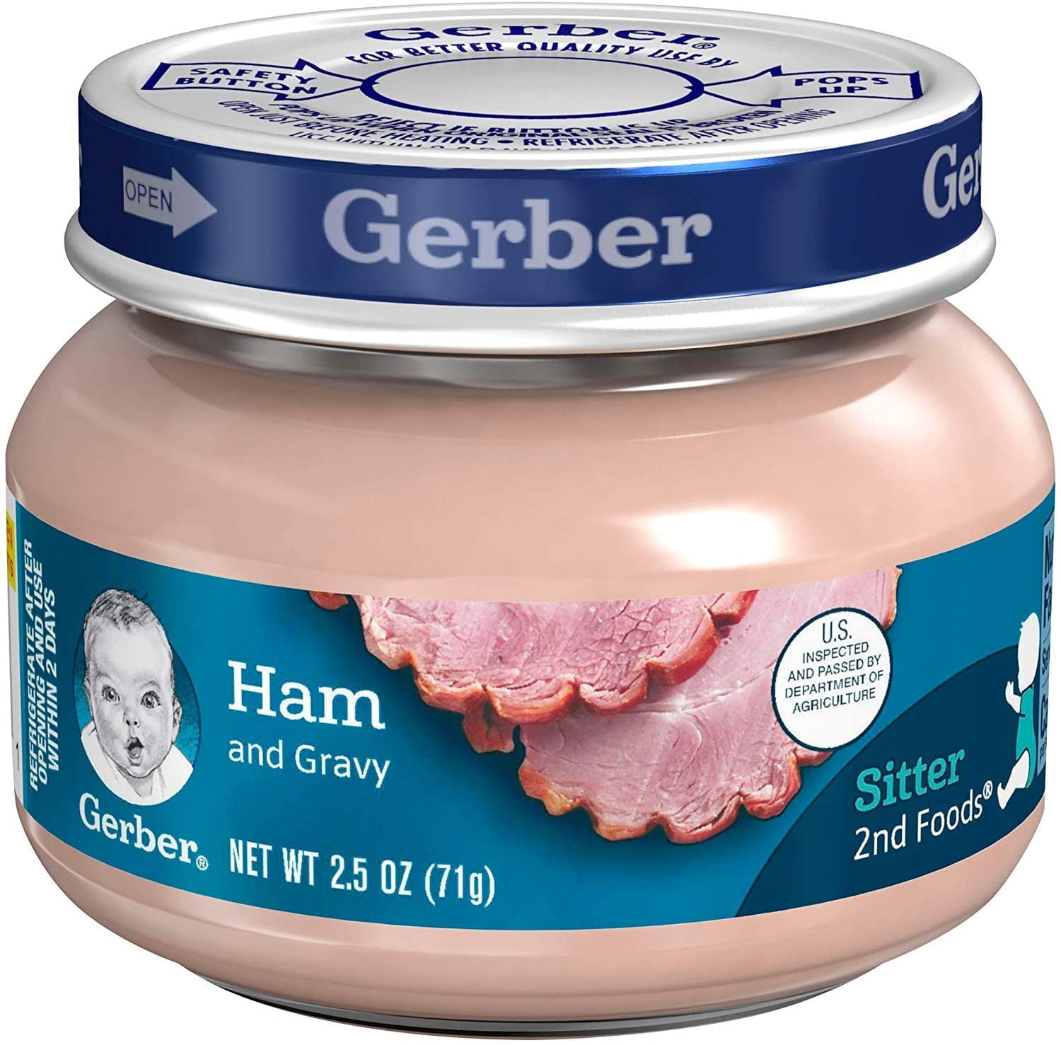 Gerber 2nd Foods Gravy Jars Variety Pack, 3 Turkey, 3 Ham, 3 Chicken, 3 Beef, 12 CT