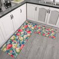 thumbnail image 2 of Pioneer Flower Floral Print Pattern Kitchen Rugs Sets Of 2,Anti Fatigue Kitchen Mat Rugs Non Slip Washable,Decorative Kitchen Floor Mats for Kitchen,Sink,Laundry,17"x30"+17"x47", 2 of 7