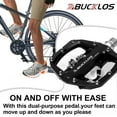 thumbnail image 7 of BUCKLOS Mountain Bike Pedals PD-M680 Dual Function Flat&Lock Pedals Fit Shimano SPD 9/16'' Aluminum MTB Pedal, 7 of 7