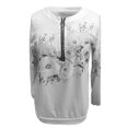 thumbnail image 3 of Bovemsi 1 PC Women's Lightweight Hoodie Vintage Sports Basic Quarter Zip Floral V Neck Micro Elastic Long Sleeve Fall Winter Tops for Women Trendy XXL Comfort, 3 of 4
