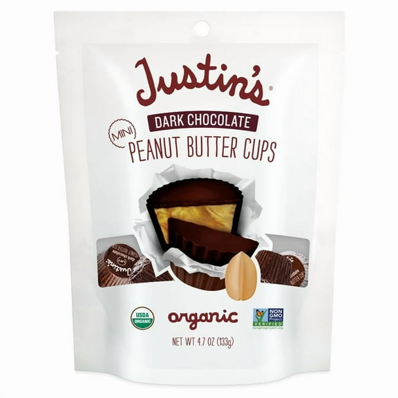 Justin's Organic Mini Dark Chocolate Peanut Butter Cups