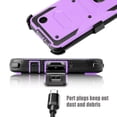 thumbnail image 4 of LG K20 Plus Case, LG K20 V Case, LG LV5 Case, LG K10 2017 Case, LG Harmony Case, Mignova Heavy Duty Armor Case With Screen Protector + Kickstand Belt Swivel Clip Holster Cover-Purple, 4 of 8