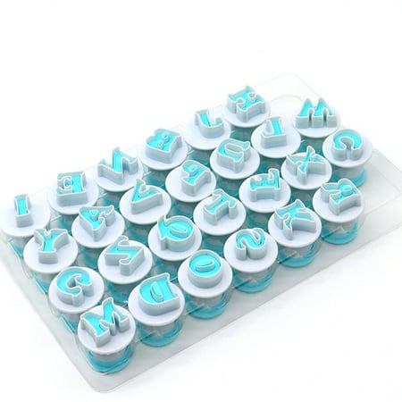 

26 Letter Case Alphabet Letter Number Fondant Cake Biscuit Baking Mold Cookie Cutters and Stamps
