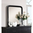 thumbnail image 5 of Modern Plywood 4pcs Bedroom Set Black California king Size Bed Dresser Mirror Nightstand Button tuft Finish, 5 of 7