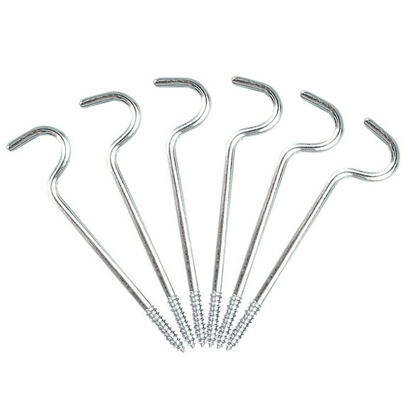 6Pieces Single Curtain Rod Bracket Curtain Rod Hooks Simple Curtains Rods Bracket without Screws Curtains Accessories