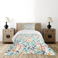 thumbnail image 4 of Ambesonne Colorful Quilted Bedspread Set 2 Pcs, Anchor Shape in Lines, Twin Size, Beige Multicolor, 4 of 5