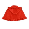 thumbnail image 5 of Iyufng Women's Ruffle Trim Velvet Cape Front Bow Tie Short Cloak Cosplay Wrap for Halloween Carnival Photo Shoot, 5 of 6
