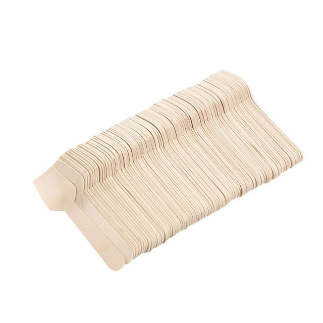 MesaSe 80pcs Disposable Eco-Friendly Wooden Spoons Square End Ice Cream Spoon Tableware Party Supplies
