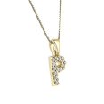 thumbnail image 2 of 14k Yellow Gold Letter P Diamond Initial Pendant Necklace (1/10cttw) with 18-inch chain by Diamond Wish, 2 of 3