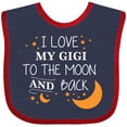 thumbnail image 3 of Inktastic I Love My Gigi to the Moon and Back Boys or Girls Baby Bib, 3 of 4