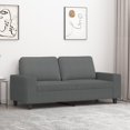 thumbnail image 1 of vidaXL 2-Seater Sofa Dark Grey 140 cm Fabric, 1 of 5