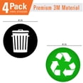 thumbnail image 2 of Recycle and Trash Logo Stickers - Organize Trash - for Metal or Plastic Garbage cans, containers and Bins - Indoor & Outdoor - Home, Kitchen, Office - Premium Decal (Green/Black, Small), 2 of 7