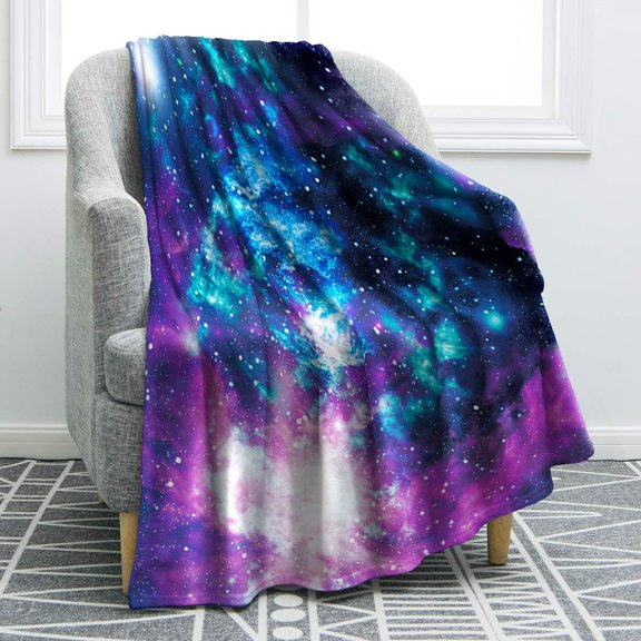 Galaxy Blanket Gifts for Adults Kids, Space Themed Gifts for Women Men, Christmas Birthday Valentine''s Day Gifts for Girls Boys, Galaxy Throw Decor for Home Bedroom Living Room Bed Couch