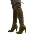 thumbnail image 4 of Wild Diva Lounge Amaya-01 Women's Over The Knee Tie Up High Block Heel Dress Boots, 4 of 4