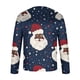 thumbnail image 1 of Blusas y camisas de manga larga con cuello redondo para hombre Blusa de manga larga con cuello redondo y estampado navideño para hombre Blusa de poliéster para hombre, 1 of 4