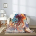 thumbnail image 5 of Throw Blanket for Couch Sofa and Bed, Majestic Sky Jellyfish Swarm Super Soft Plush Throw Blanket, Fuzzy Cuteness Comfy Warm Washable Flannel Blanket & Throws for All Season 40"x30", 5 of 7