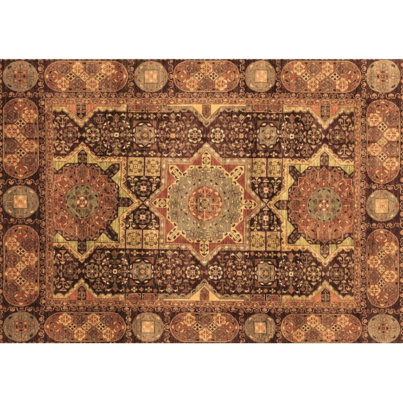 Ahgly Company Indoor Rectangle Abstract Brown Modern Area Rugs, 5' x 8'