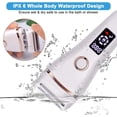 thumbnail image 3 of Afeitadora eléctrica para mujer, afeitadora de bikini, afeitadora eléctrica sin dolor, recargable en seco y húmedo para mujeres, afeitadora con pantalla LED para piernas, axilas (blanco), 3 of 5